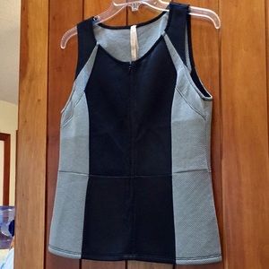 Bailey 44 Peplum Zipper Athletic Panel Tank Top